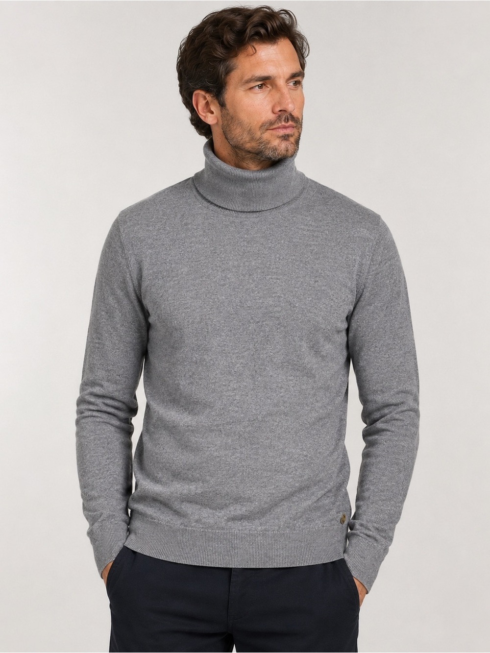 SCOTCH & SODA Mens Turtleneck Sweater L Amsterdam Couture Slim Fit Luxury